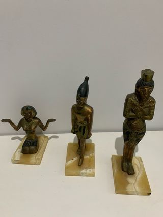 3 Figuras Egipcias de Metal