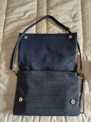 Bolso bandolera denim multicolor para chica 