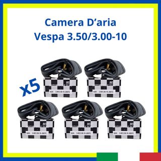 5x CAMERA D'ARIA 3.00/3.50-10 VESPA VALV. PIEGATA