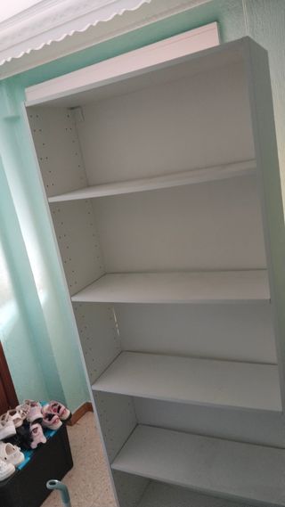 Estantería blanca librería 5 baldas