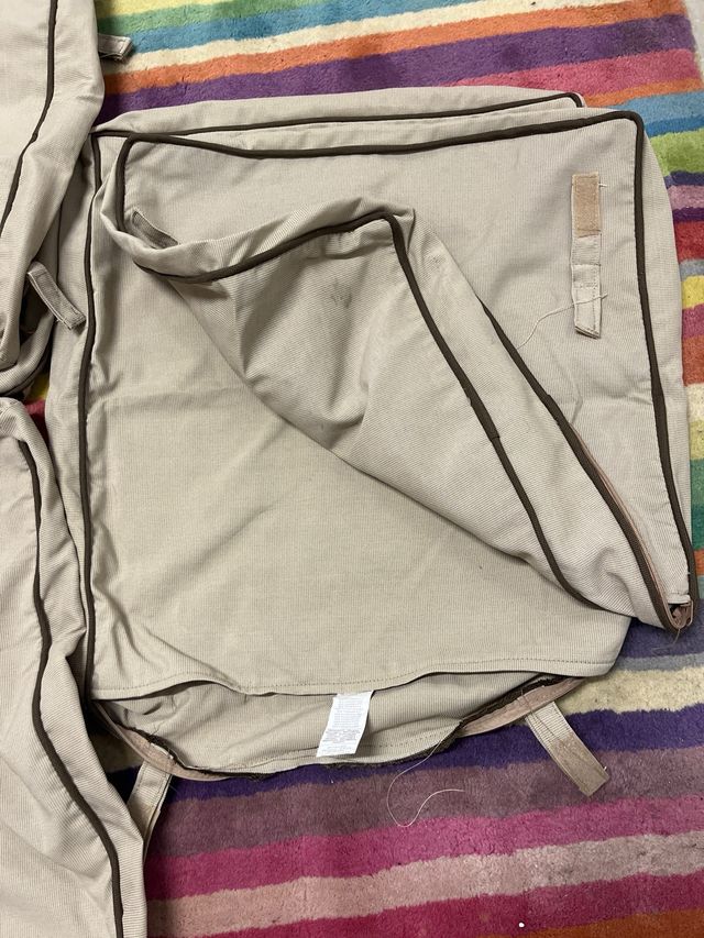 Fundas sillones beige-marrón