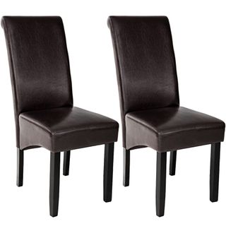 2 sillas de comedor ergonómicas capuchino