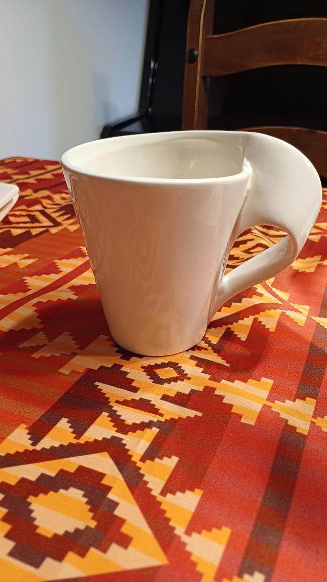 Juego café porcelana blanca - 4 tazas