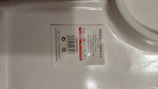 Juego café porcelana blanca - 4 tazas