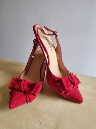 Zapatos Karminé rojos, tacon 10.5, puestos 1 vez