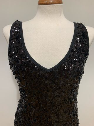 Vestido negro lentejuelas