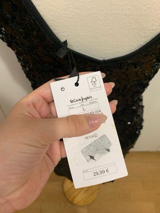 Vestido negro lentejuelas