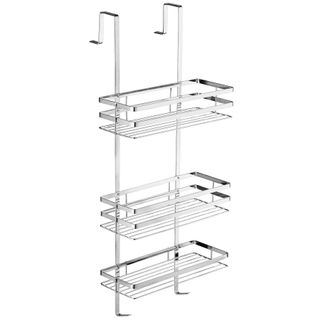 Estantería para baño de acero inoxidable para colgar plateado