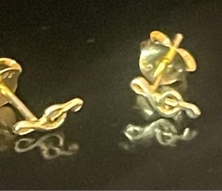 Pendientes Plata Baño Oro - Clave Sol