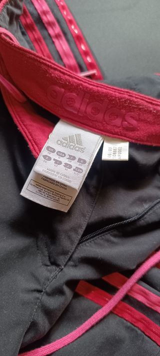Pantalón Adidas Negro-Rosa