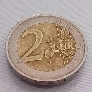 Moneda 2€ Francia 2002 con error de acuñación en