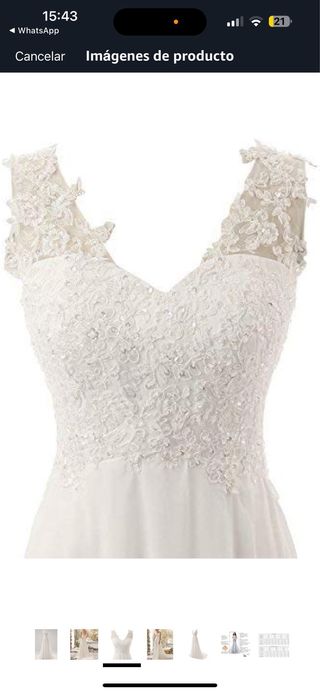 Vestido novia blanco encaje