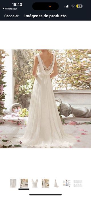 Vestido novia blanco encaje