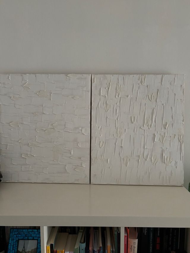 Cuadros textura blanca