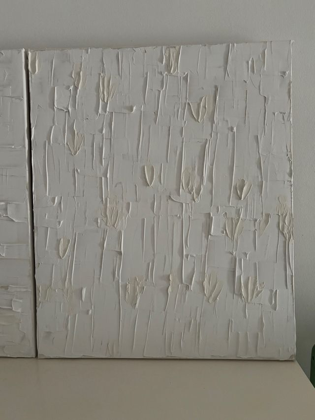 Cuadros textura blanca