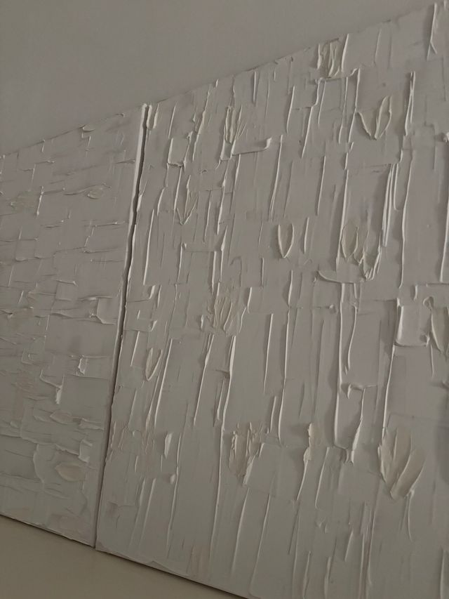 Cuadros textura blanca