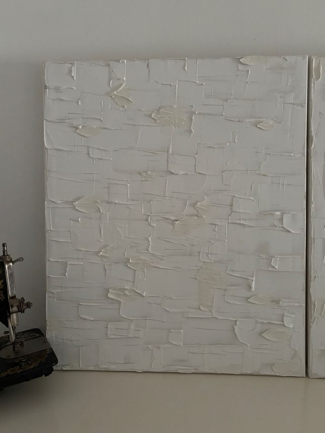 Cuadros textura blanca