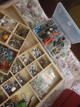 Lote abalorios, cadenas y cierres