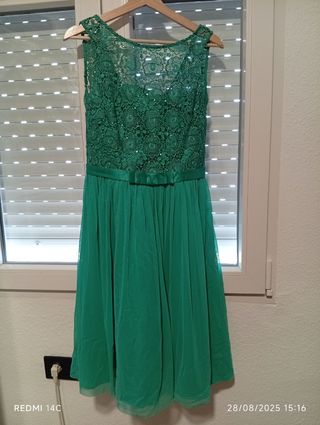 Vestido fiesta verde