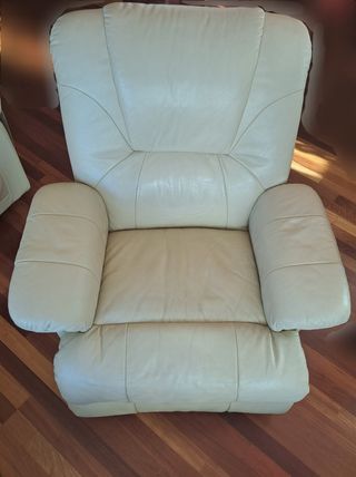 Sofá relax 3 plazas + 2 sillones masaje eléctricos