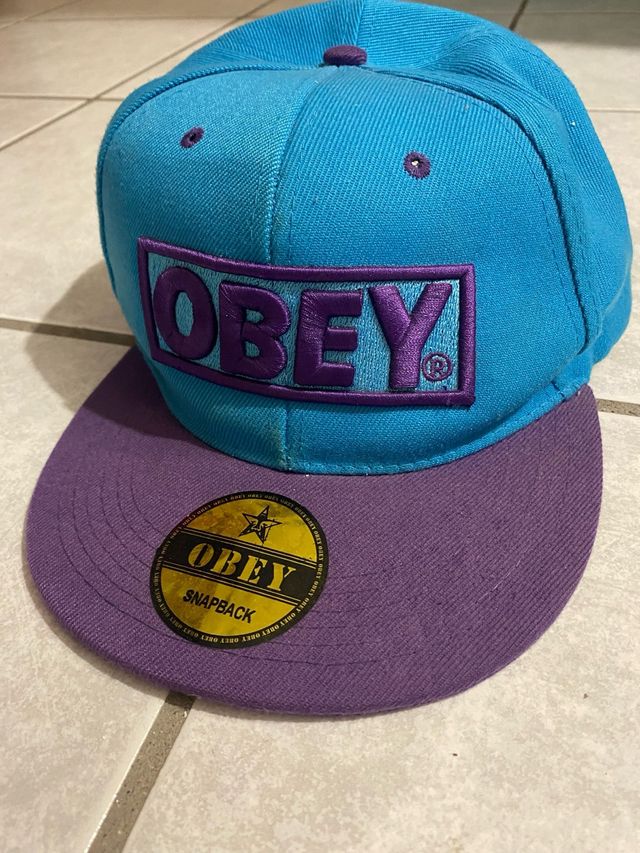 Cappellino Obey Snapback Turchese Viola