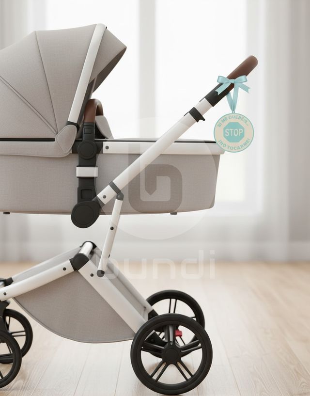 Letrero 'No tocar bebé' para carros, cunas, portab