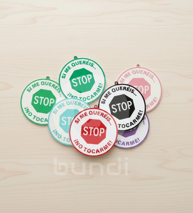 Letrero 'No tocar bebé' para carros, cunas, portab