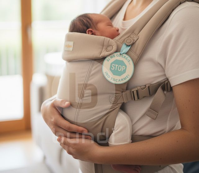 Letrero 'No tocar bebé' para carros, cunas, portab
