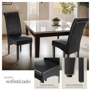 Silla de comedor ergonómica negro