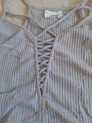 Top gris cruzado - M/L