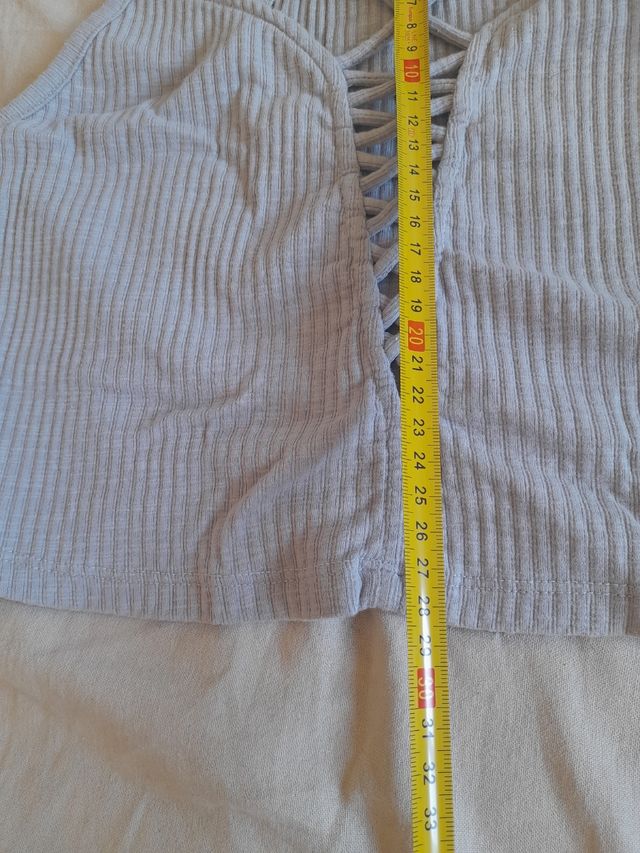 Top gris cruzado - M/L