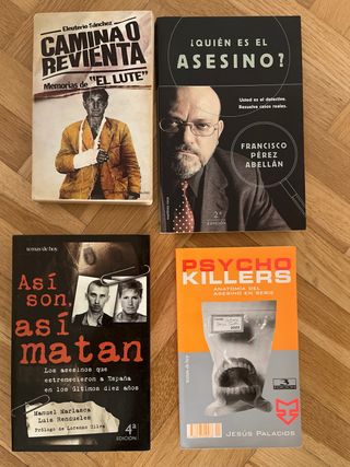 Libros crímenes, psicópatas, asesinos desde 4€