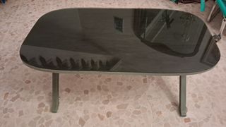 Mesa centro cristal - madera