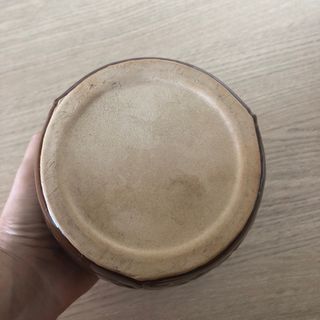 Maceta cerámica marrón