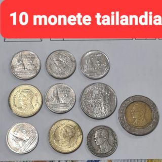 10 Monete Tailandia idea regalo mondo numismatica