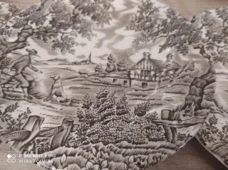 6 Piattini Ceramica Marrone da frutta o dolce