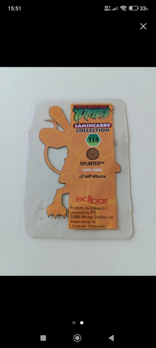 Carta Ninja Turtle Splinter