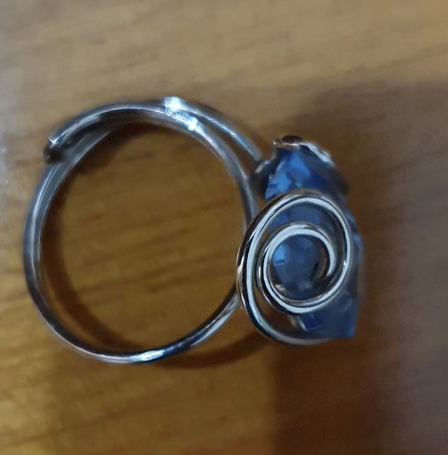 Anello donna in acciaio, artigianale con Swarovski