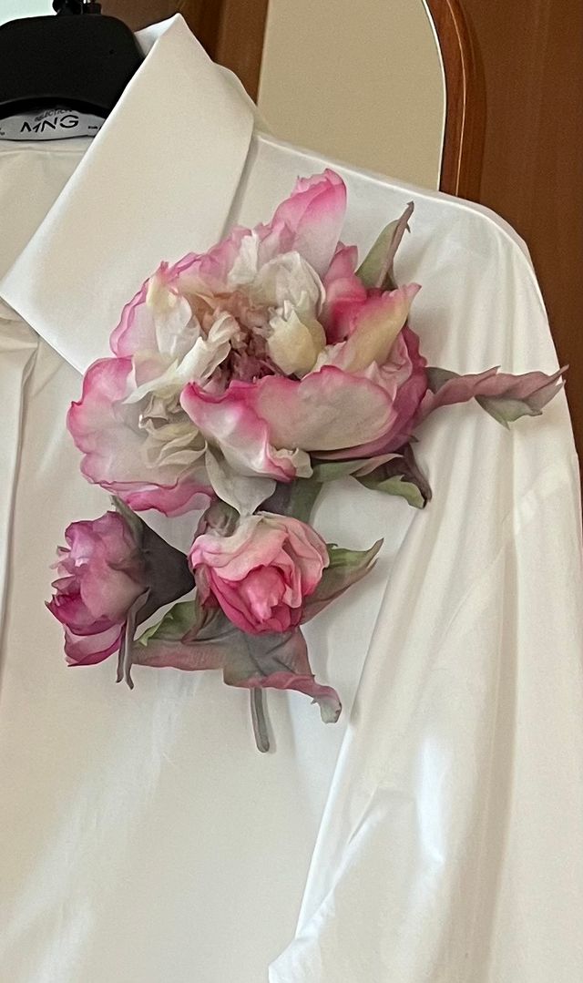 Broche-spilla "Tre rose"