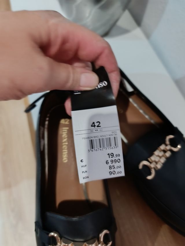 Zapatos In extenso negros -talla 42