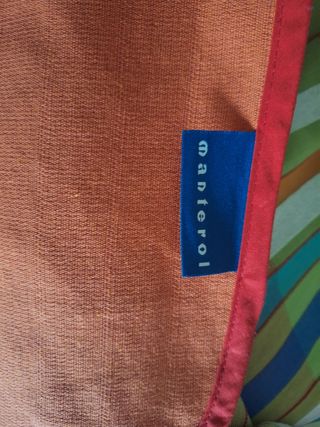 Colcha 100% algodón - Verde & Naranja