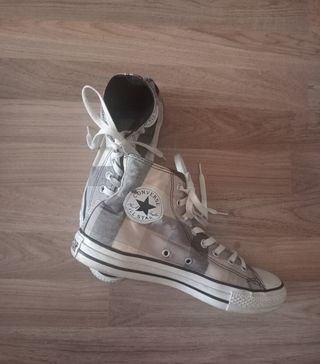 Converse altas beige y gris