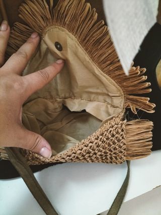 Bolso rafia marrón