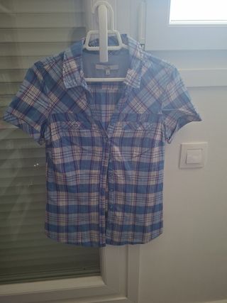 Camisa cuadros azul XS
