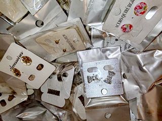 Lote pendientes 500 pares rodio y Acero 