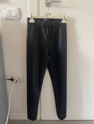 Leggings neri in similpelle