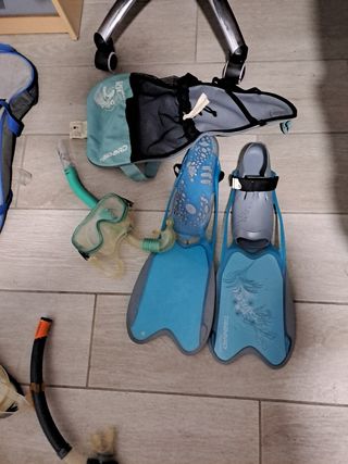 Kit Snorkel Trisbord: Máscara y aletas