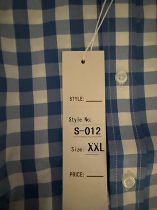 Camisa cuadros azul y blanco