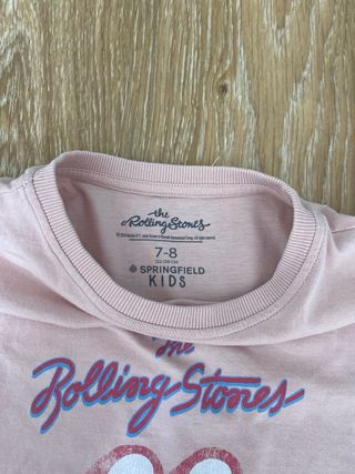 Camiseta Rolling Stones rosa