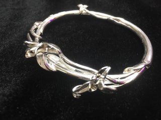 Pulsera plata 925 flores